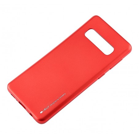 Funda Gel Tpu Mercury i-Jelly Metal para Samsung Galaxy S10 color Roja