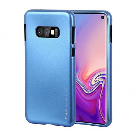 Funda Gel Tpu Mercury i-Jelly Metal para Samsung Galaxy S10 Plus color Azul