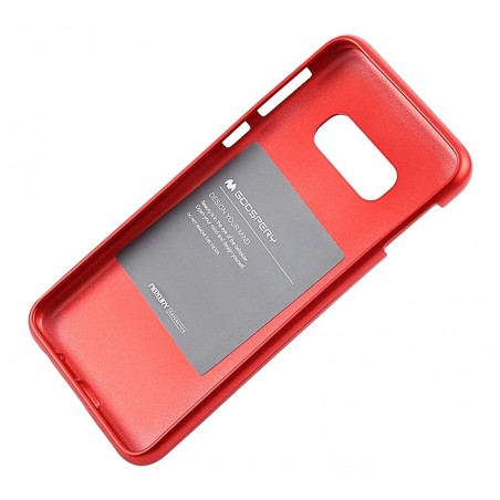 Funda Gel Tpu Mercury i-Jelly Metal para Samsung Galaxy S10 Plus color Roja