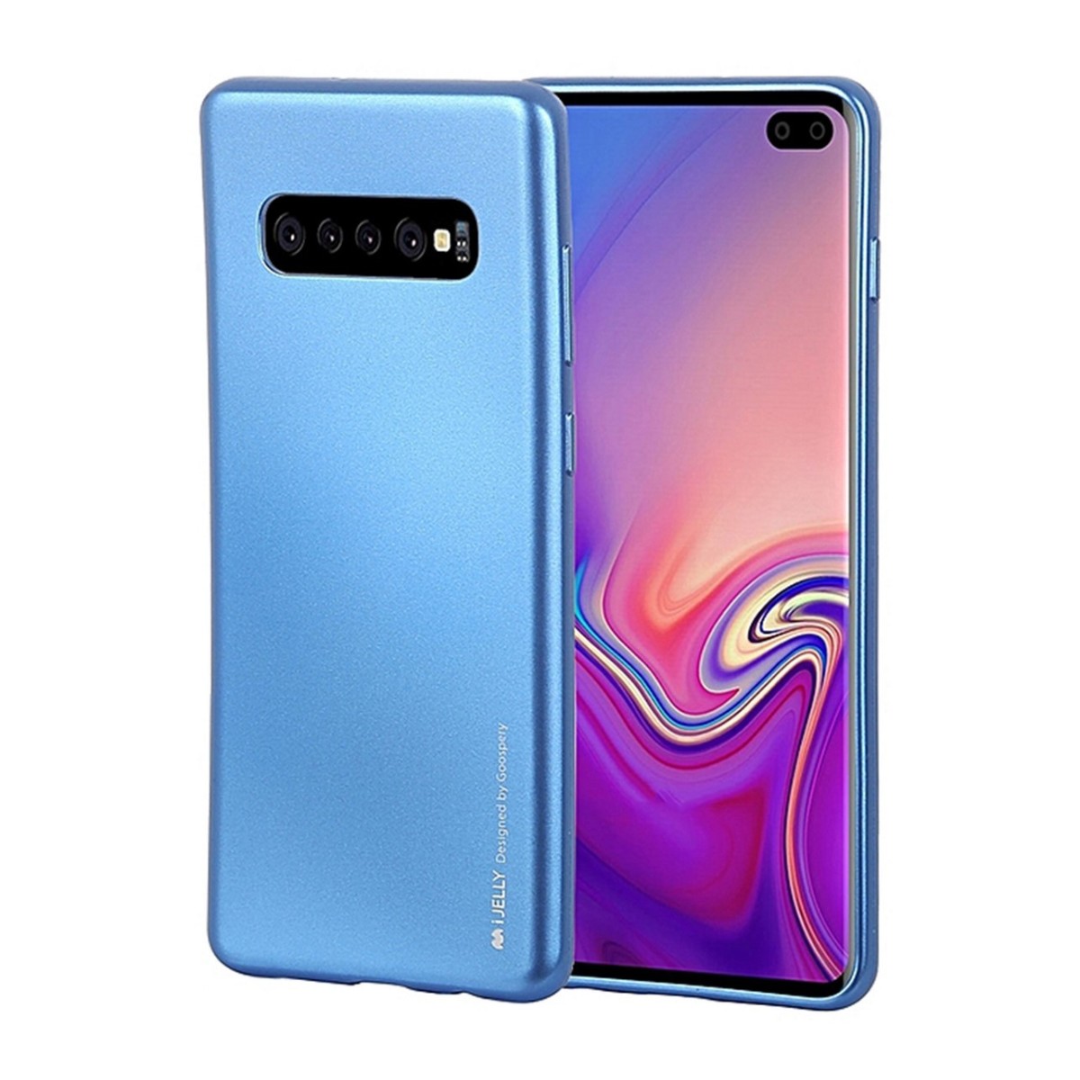 Funda Gel Tpu Mercury i-Jelly Metal para Samsung Galaxy S10e color Azul