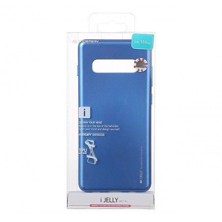 Funda Gel Tpu Mercury i-Jelly Metal para Samsung Galaxy S10e color Azul