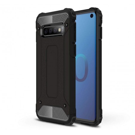 Funda Tipo Hybrid Tough Armor (Pc+Tpu) Negra para Samsung Galaxy S10