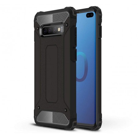 Funda Tipo Hybrid Tough Armor (Pc+Tpu) Negra para Samsung Galaxy S10 Plus