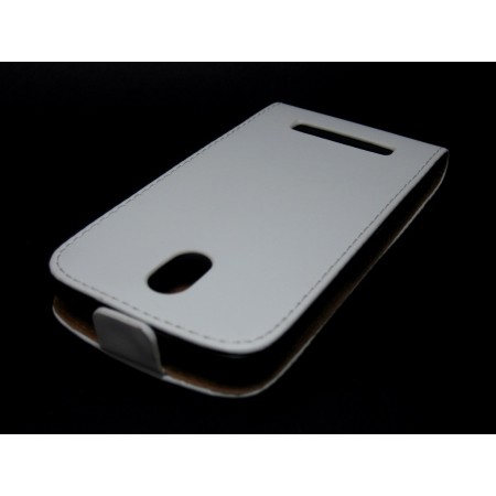Funda Piel Premium Ultra-Slim HTC Desire 500 Blanca