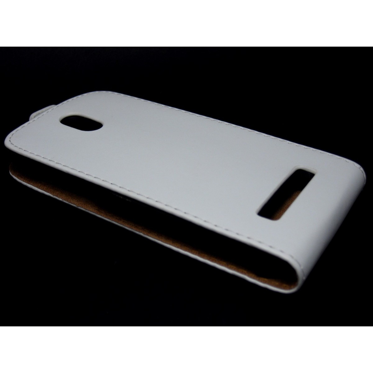 Funda Piel Premium Ultra-Slim HTC Desire 500 Blanca