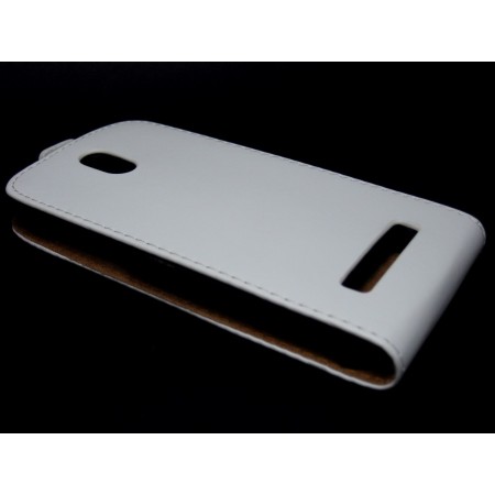 Funda Piel Premium Ultra-Slim HTC Desire 500 Blanca