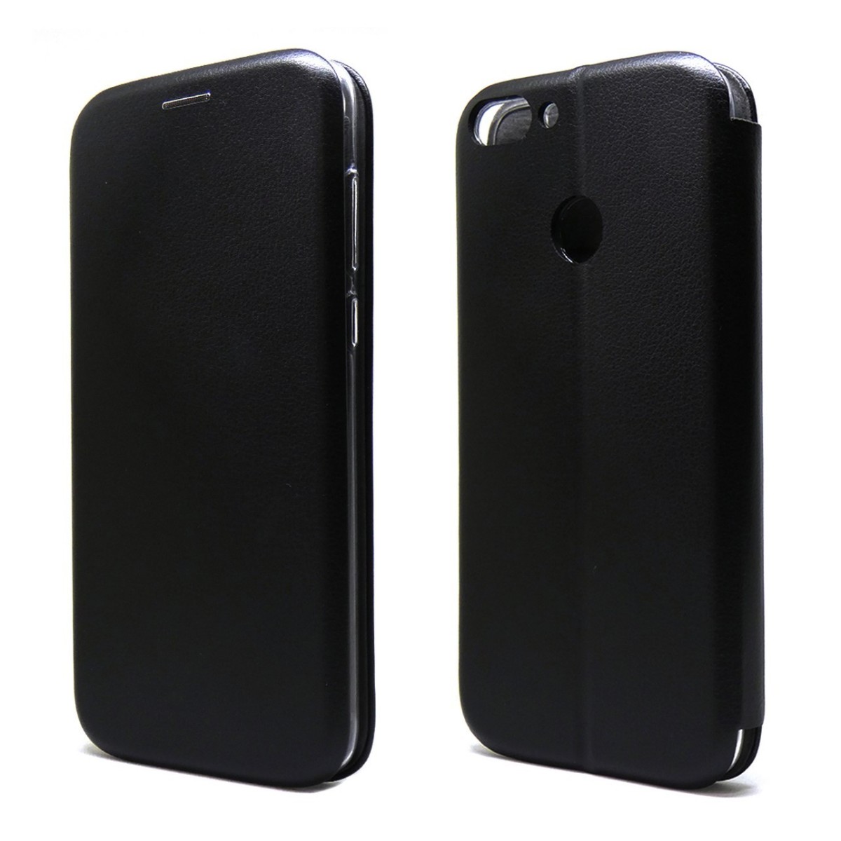 Funda Libro Soporte Magnética marca Forcell Negra para Huawei P Smart