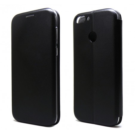 Funda Libro Soporte Magnética marca Forcell Negra para Huawei P Smart