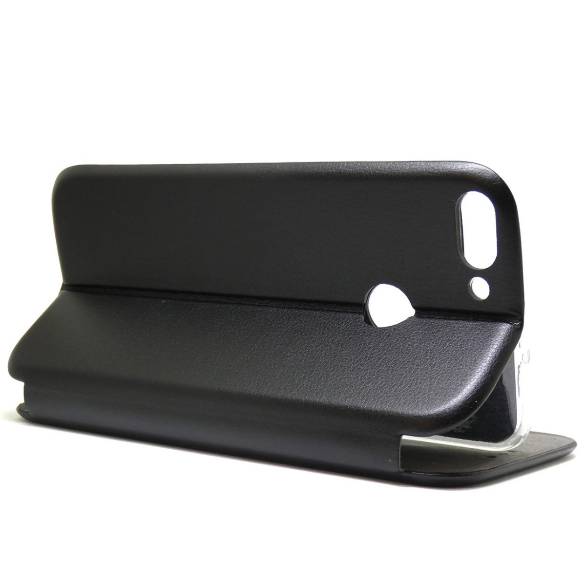 Funda Libro Soporte Magnética marca Forcell Negra para Huawei P Smart