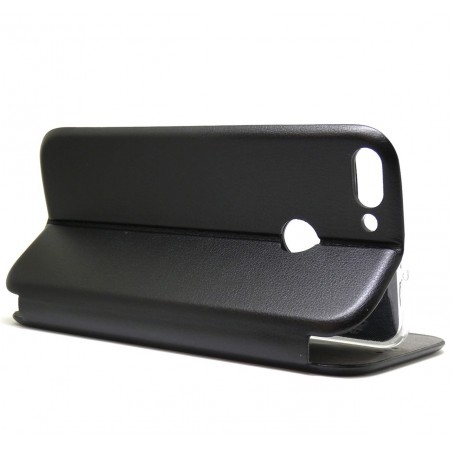 Funda Libro Soporte Magnética marca Forcell Negra para Huawei P Smart