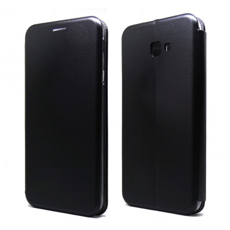 Funda Libro Soporte Magnética marca Forcell Negra para Samsung Galaxy J4+ Plus