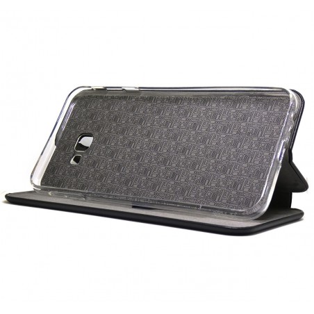 Funda Libro Soporte Magnética marca Forcell Negra para Samsung Galaxy J4+ Plus