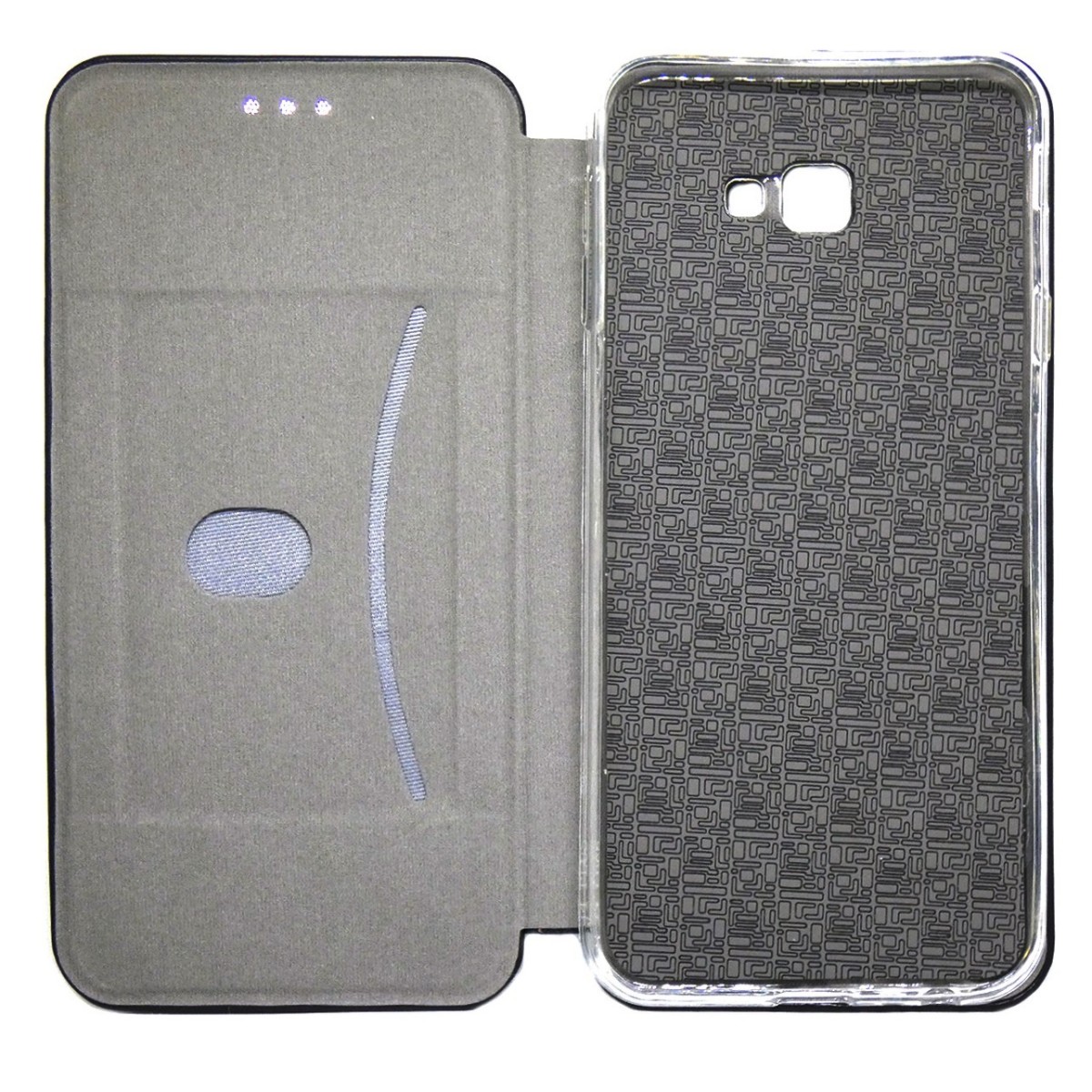 Funda Libro Soporte Magnética marca Forcell Negra para Samsung Galaxy J4+ Plus