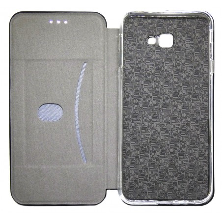 Funda Libro Soporte Magnética marca Forcell Negra para Samsung Galaxy J4+ Plus