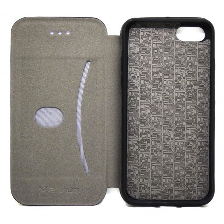 Funda Libro Soporte Magnética marca Vennus Negra para Iphone 7 / 8