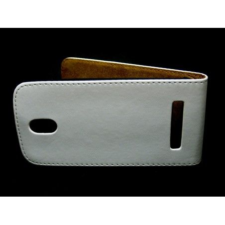 Funda Piel Premium Ultra-Slim HTC Desire 500 Blanca