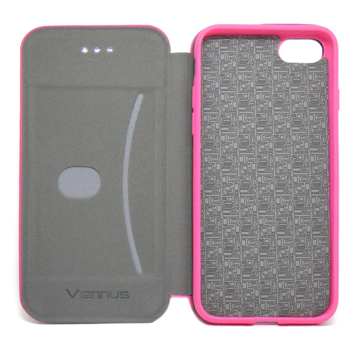 Funda Libro Soporte Magnética marca Vennus Rosa para Iphone 7 / 8