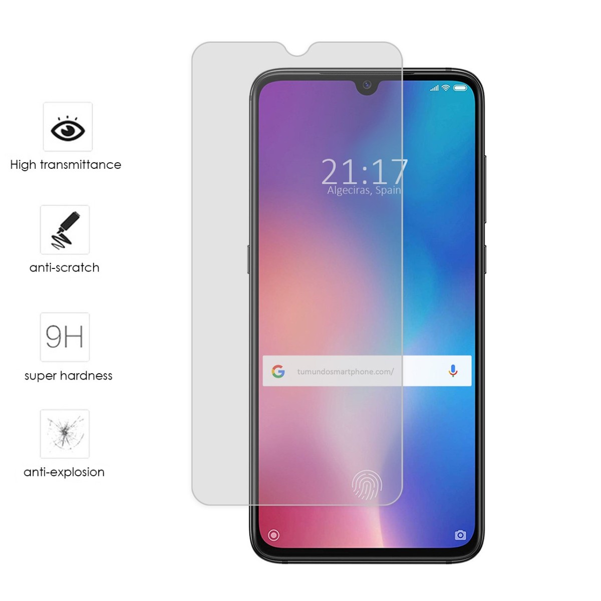 Protector Cristal Templado para Xiaomi Mi 9 Vidrio