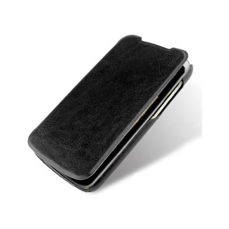 Funda  Piel Flip Cover HTC Desire 500 Color Negra