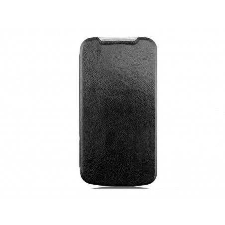 Funda  Piel Flip Cover HTC Desire 500 Color Negra