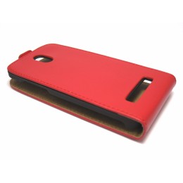 Funda Piel Premium Ultra-Slim HTC Desire 500 Roja 2