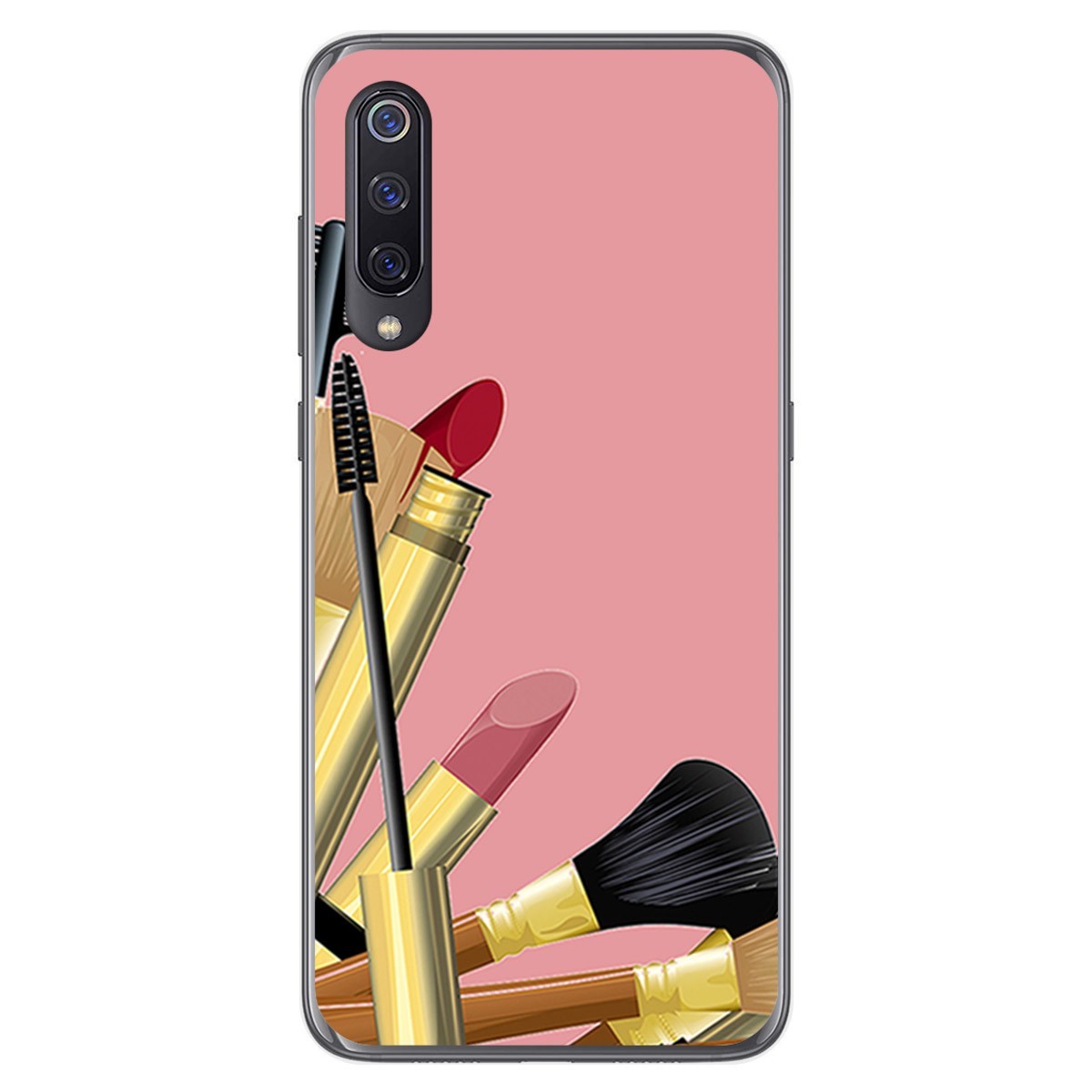 Funda Gel Tpu para Xiaomi Mi 9 diseño Brochas Dibujos
