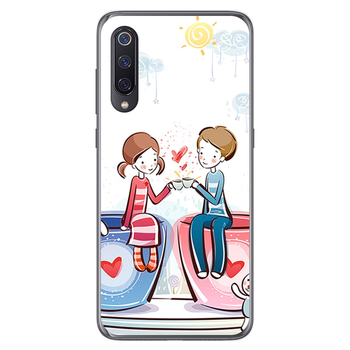 Funda Gel Tpu para Xiaomi Mi 9 diseño Café Dibujos