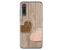 Funda Gel Tpu para Xiaomi Mi 9 diseño Corazones Madera Dibujos