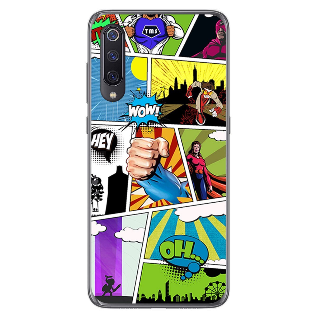 Funda Gel Tpu para Xiaomi Mi 9 diseño Comic Dibujos