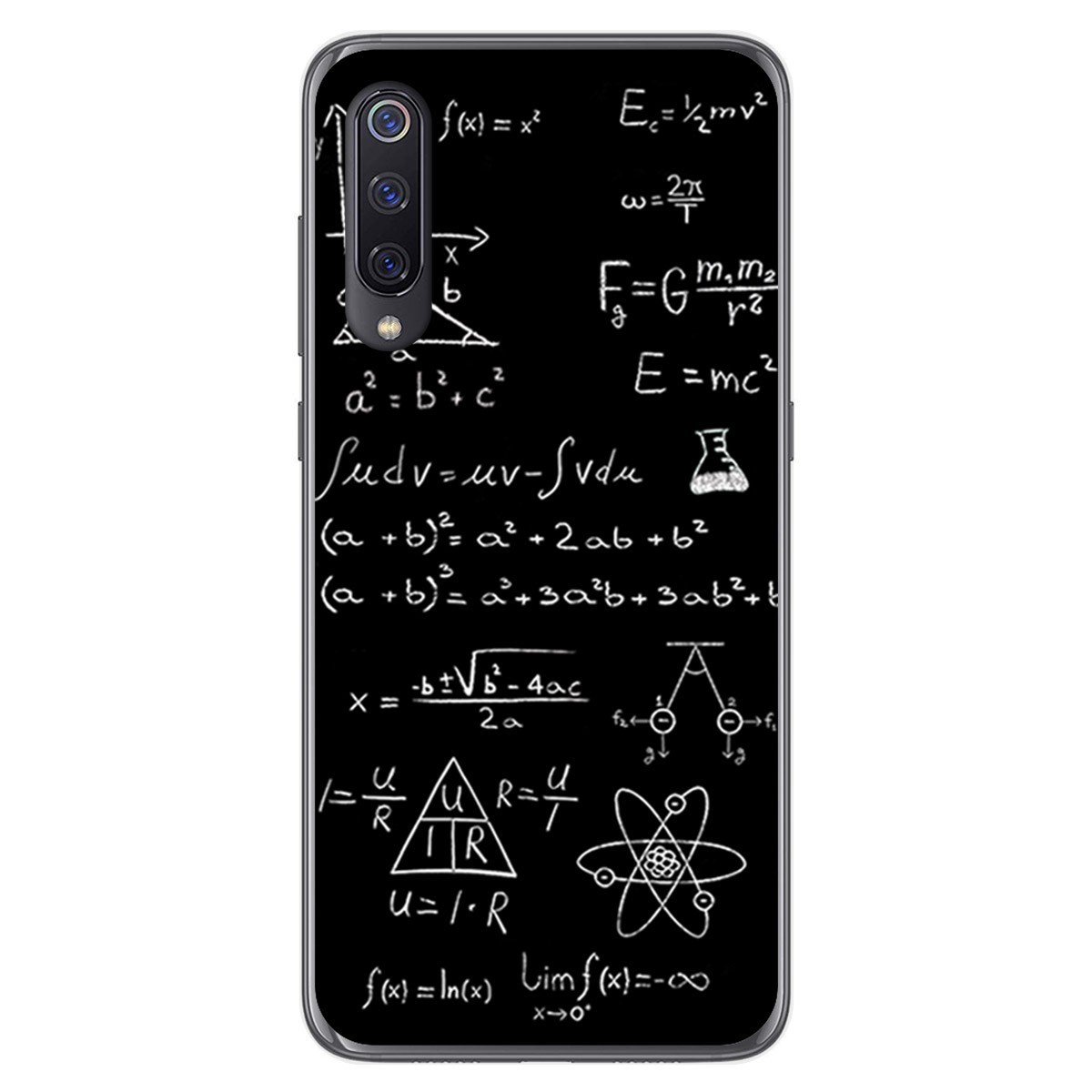 Funda Gel Tpu para Xiaomi Mi 9 diseño Formulas Dibujos