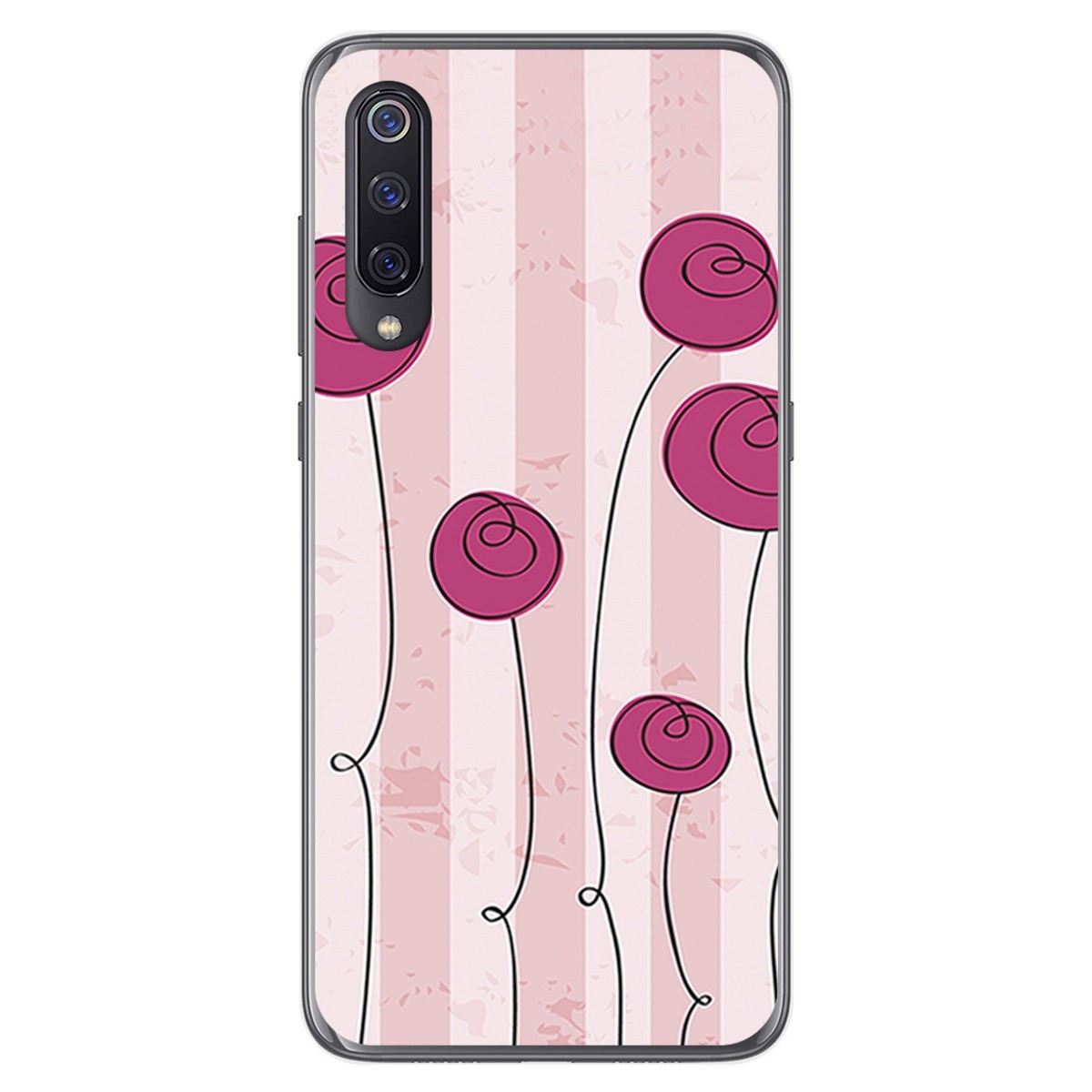 Funda Gel Tpu para Xiaomi Mi 9 diseño Flores Vintage Dibujos
