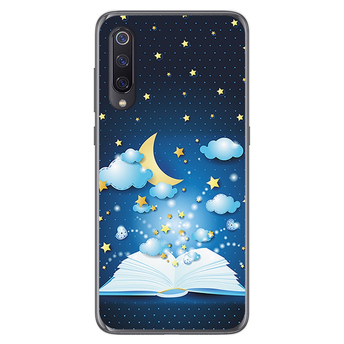 Funda Gel Tpu para Xiaomi Mi 9 diseño Libro Cuentos Dibujos