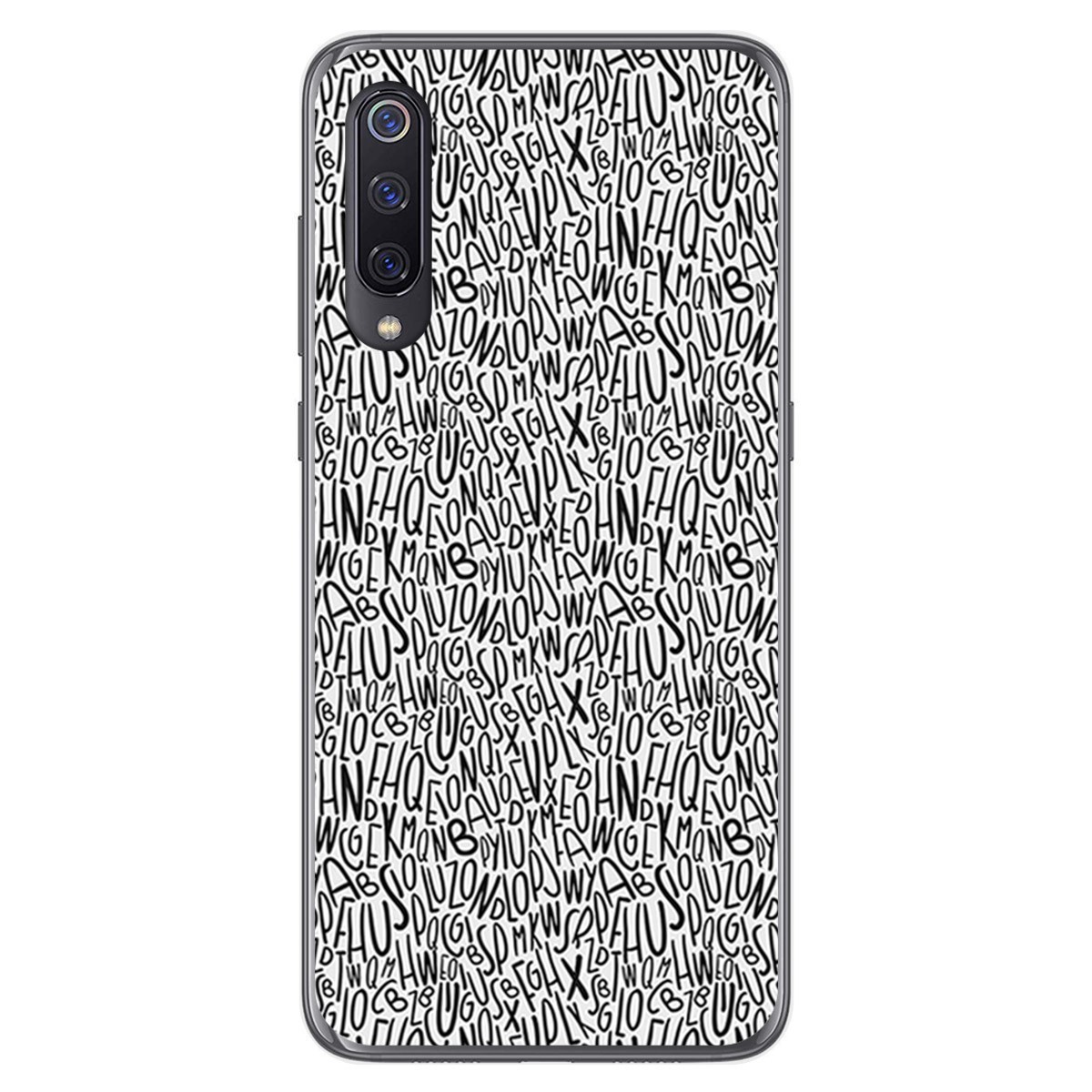 Funda Gel Tpu para Xiaomi Mi 9 diseño Letras Dibujos