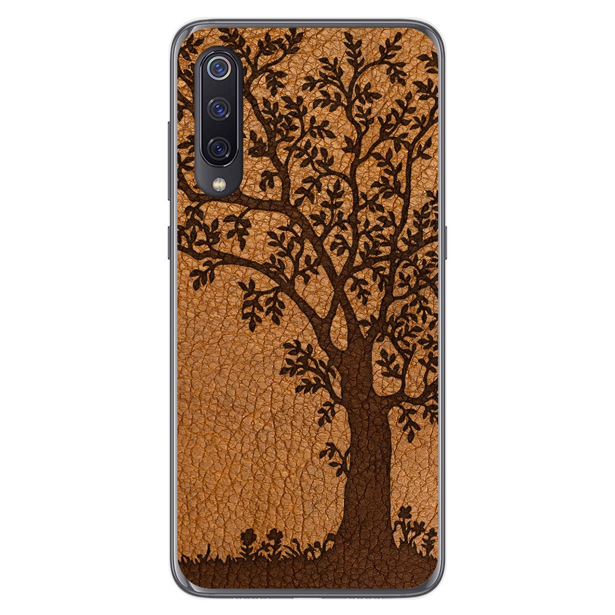 Funda Gel Tpu para Xiaomi Mi 9 diseño Cuero 03 Dibujos
