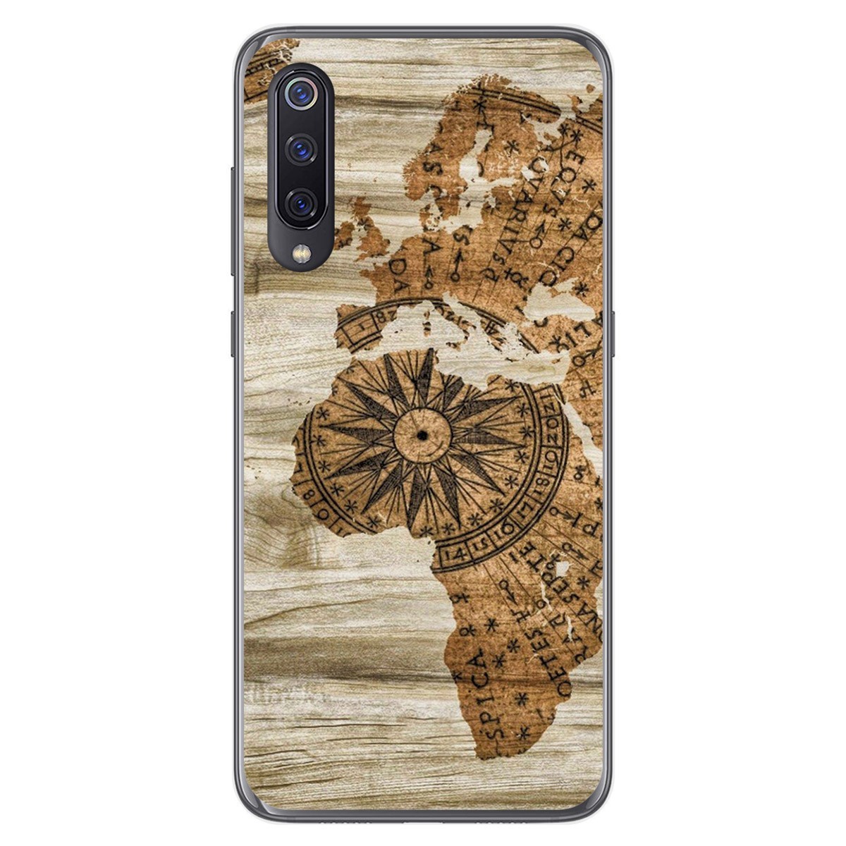 Funda Gel Tpu para Xiaomi Mi 9 diseño Madera 07 Dibujos