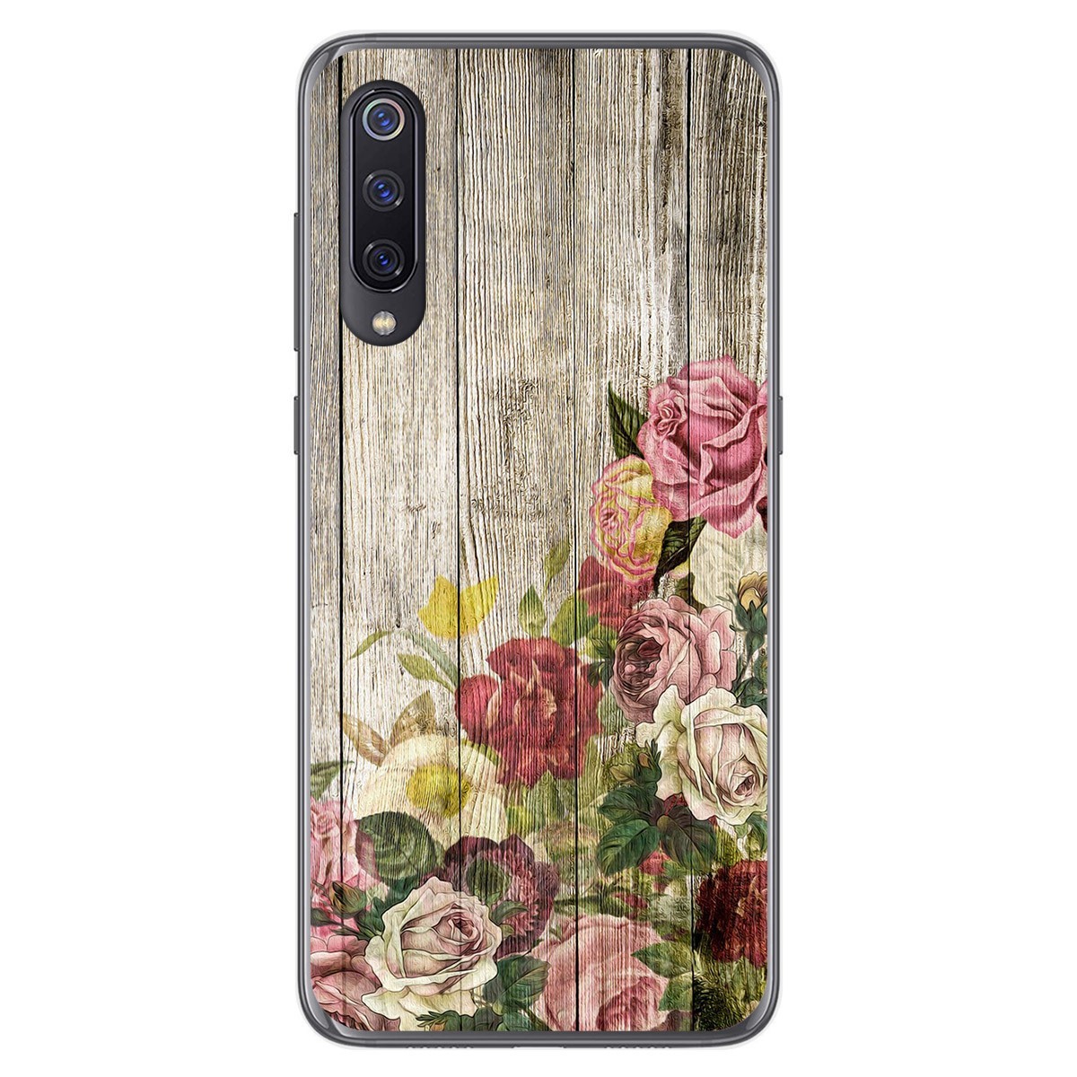 Funda Gel Tpu para Xiaomi Mi 9 diseño Madera 08 Dibujos