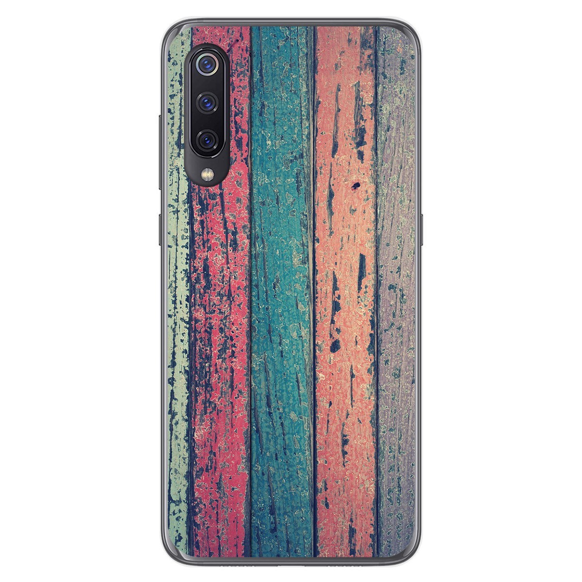 Funda Gel Tpu para Xiaomi Mi 9 diseño Madera 10 Dibujos