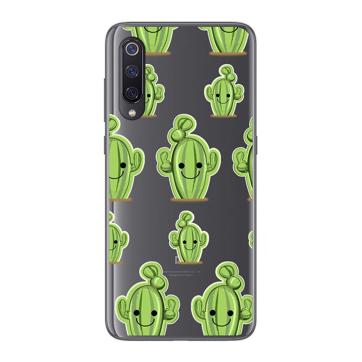 Funda Gel Transparente para Xiaomi Mi 9 diseño Cactus Dibujos