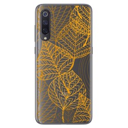 Funda Gel Transparente para Xiaomi Mi 9 diseño Hojas Dibujos
