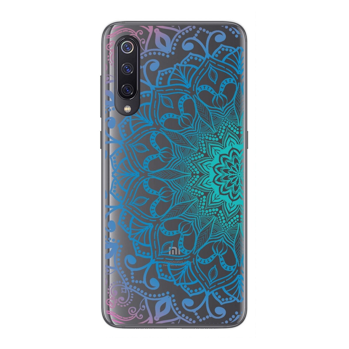 Funda Gel Transparente para Xiaomi Mi 9 diseño Mandala Dibujos