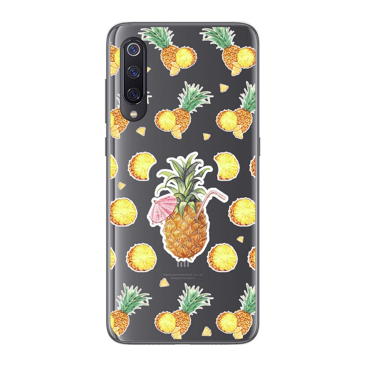 Funda Gel Transparente para Xiaomi Mi 9 diseño Piña Dibujos
