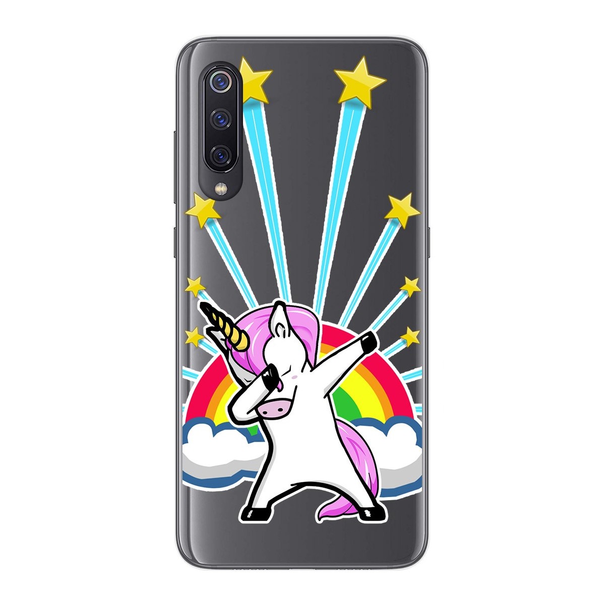 Funda Gel Transparente para Xiaomi Mi 9 diseño Unicornio Dibujos
