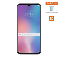Protector Cristal Templado Completo 5D Full Glue Negro para Xiaomi Mi 9 Vidrio 2