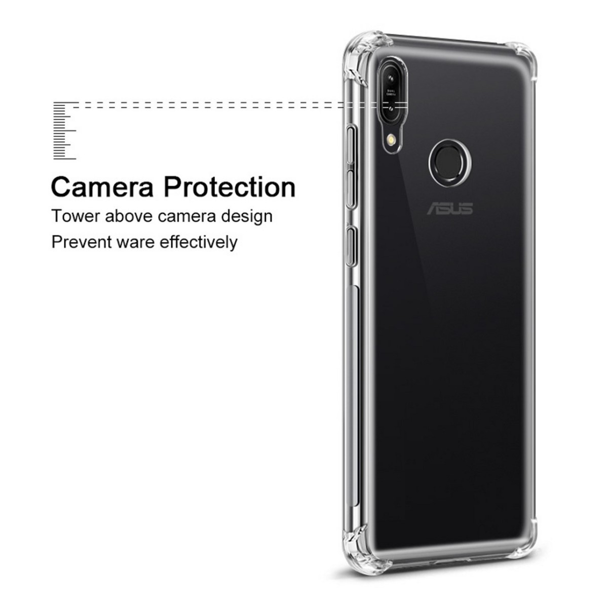 Funda Gel Tpu Anti-Shock Transparente para Asus Zenfone Max (M2)