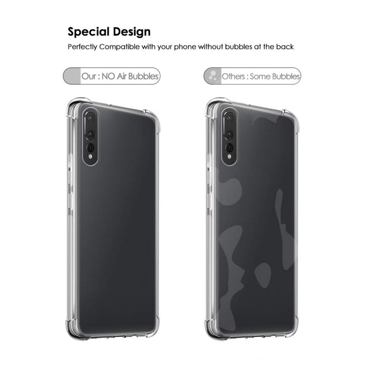 Funda Gel Tpu Anti-Shock Transparente para Huawei P30