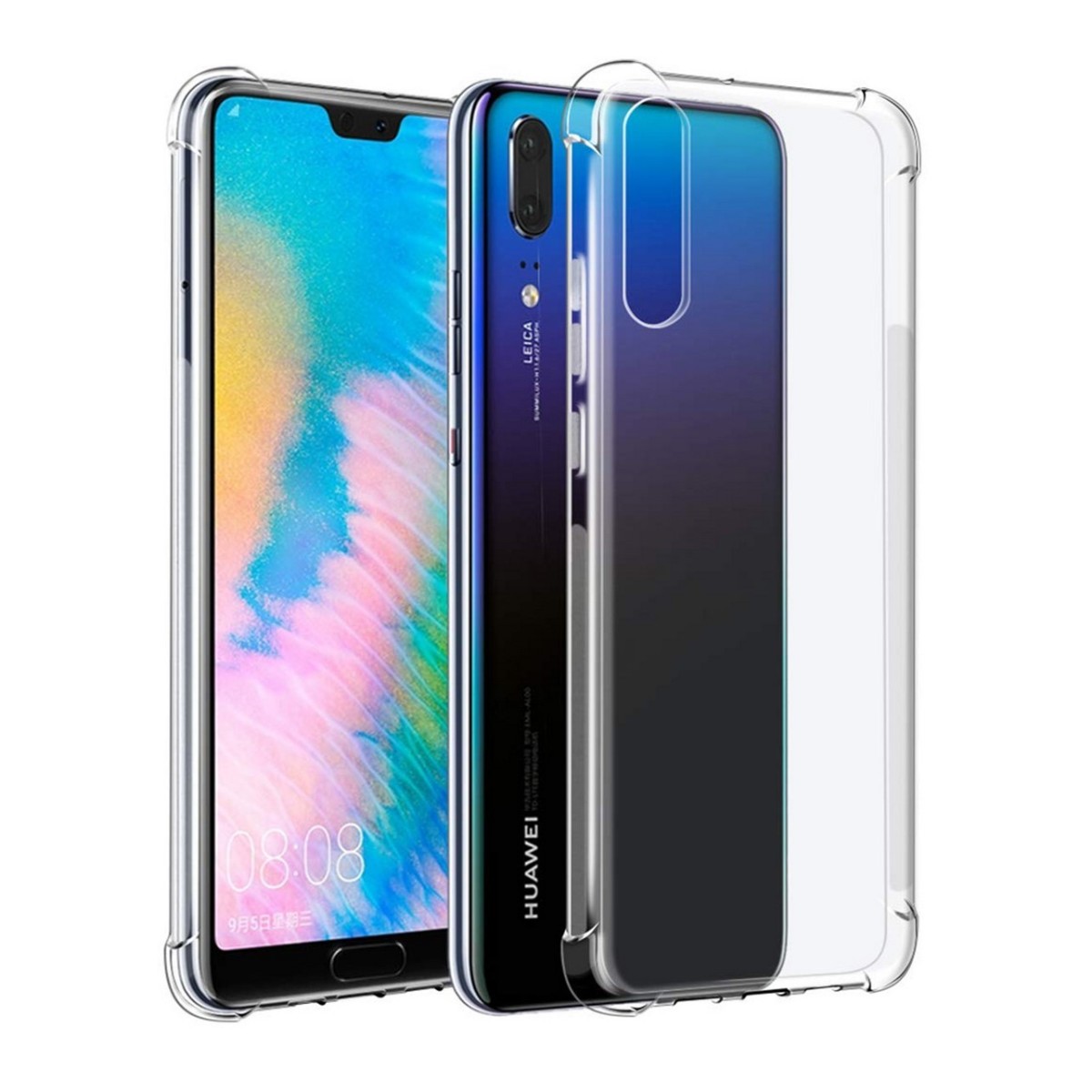 Funda Gel Tpu Anti-Shock Transparente para Huawei P30 Lite