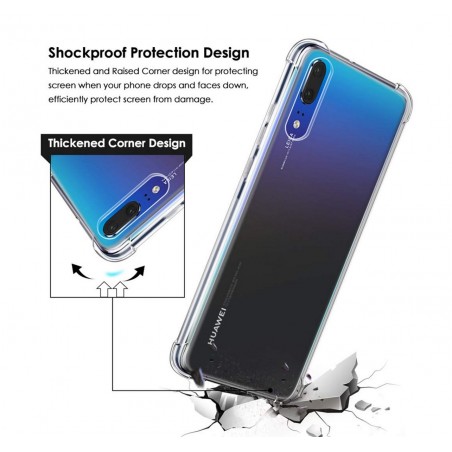 Funda Gel Tpu Anti-Shock Transparente para Huawei P30 Lite