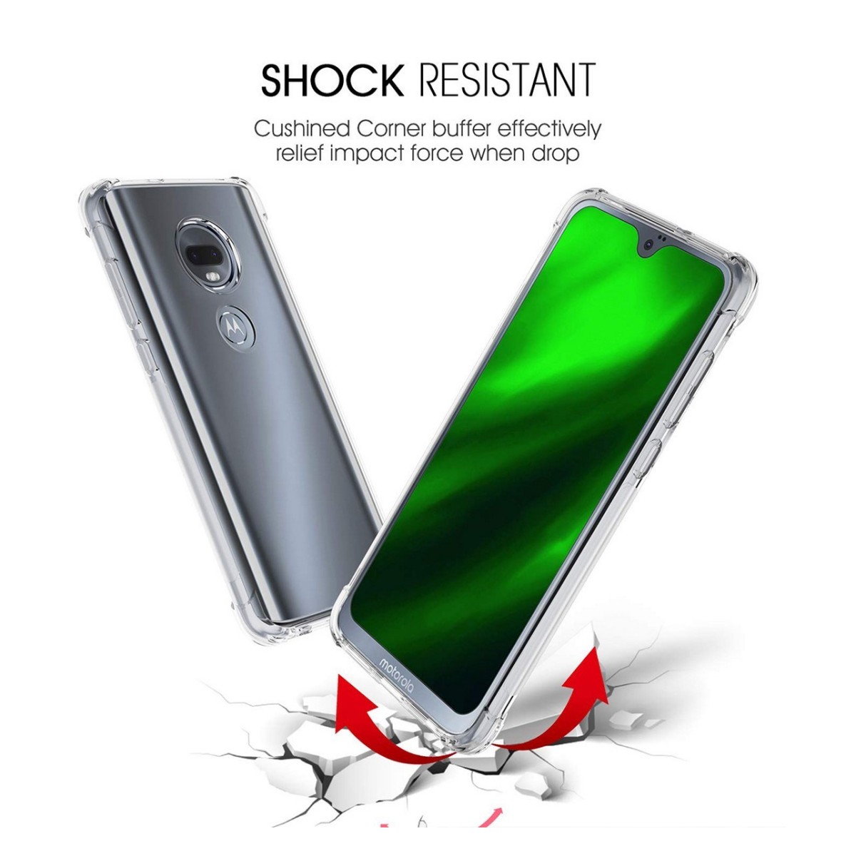 Funda Gel Tpu Anti-Shock Transparente para Motorola Moto G7 / G7 Plus