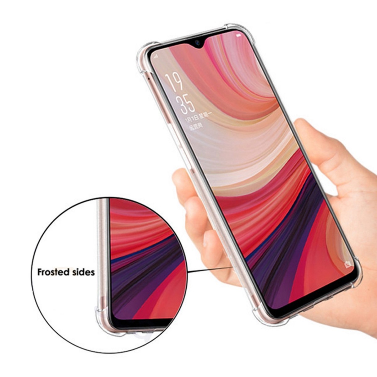 Funda Gel Tpu Anti-Shock Transparente para Oppo AX7