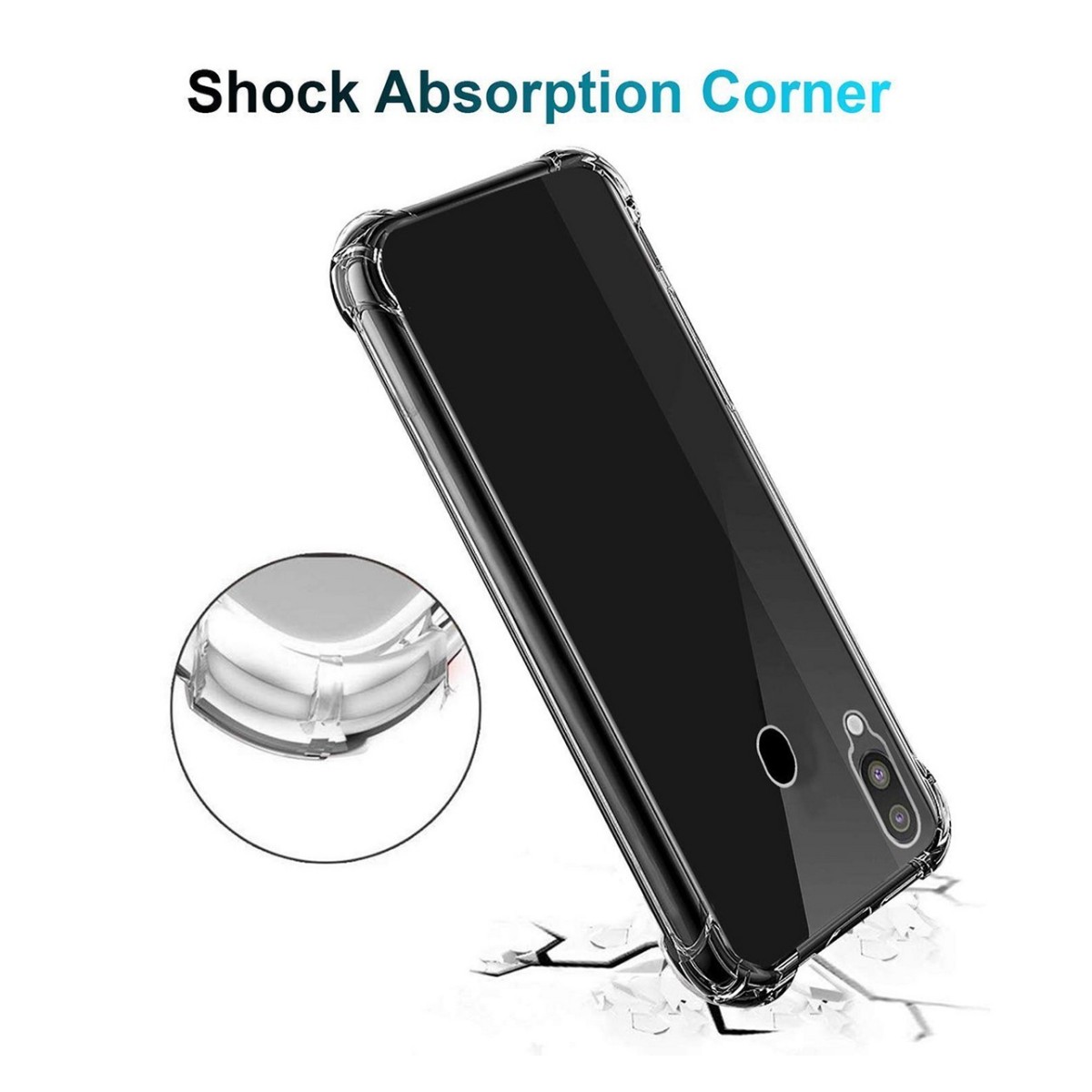 Funda Gel Tpu Anti-Shock Transparente para Samsung Galaxy M20